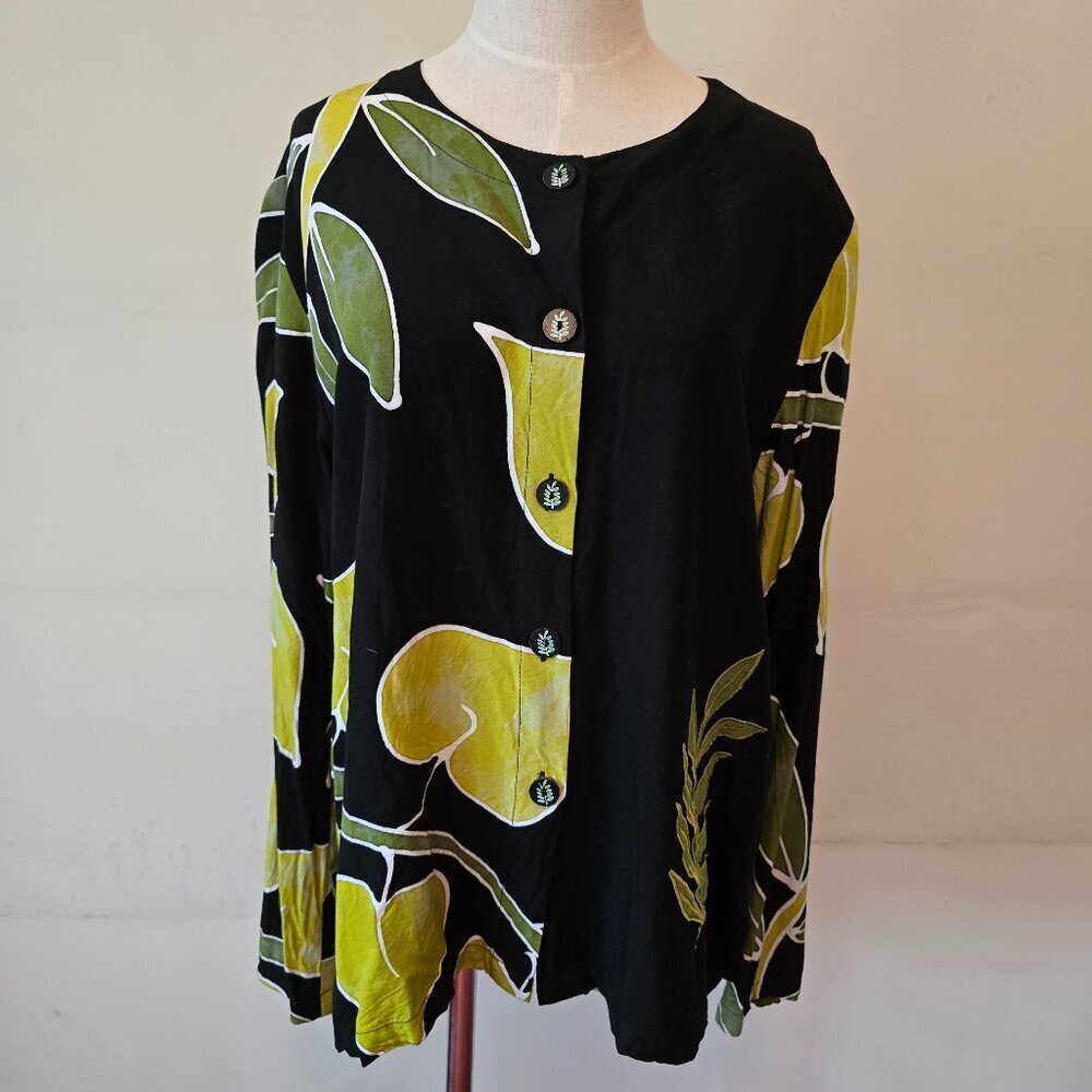 Asian Creations - Fabulous Foliage Button Up Top​​